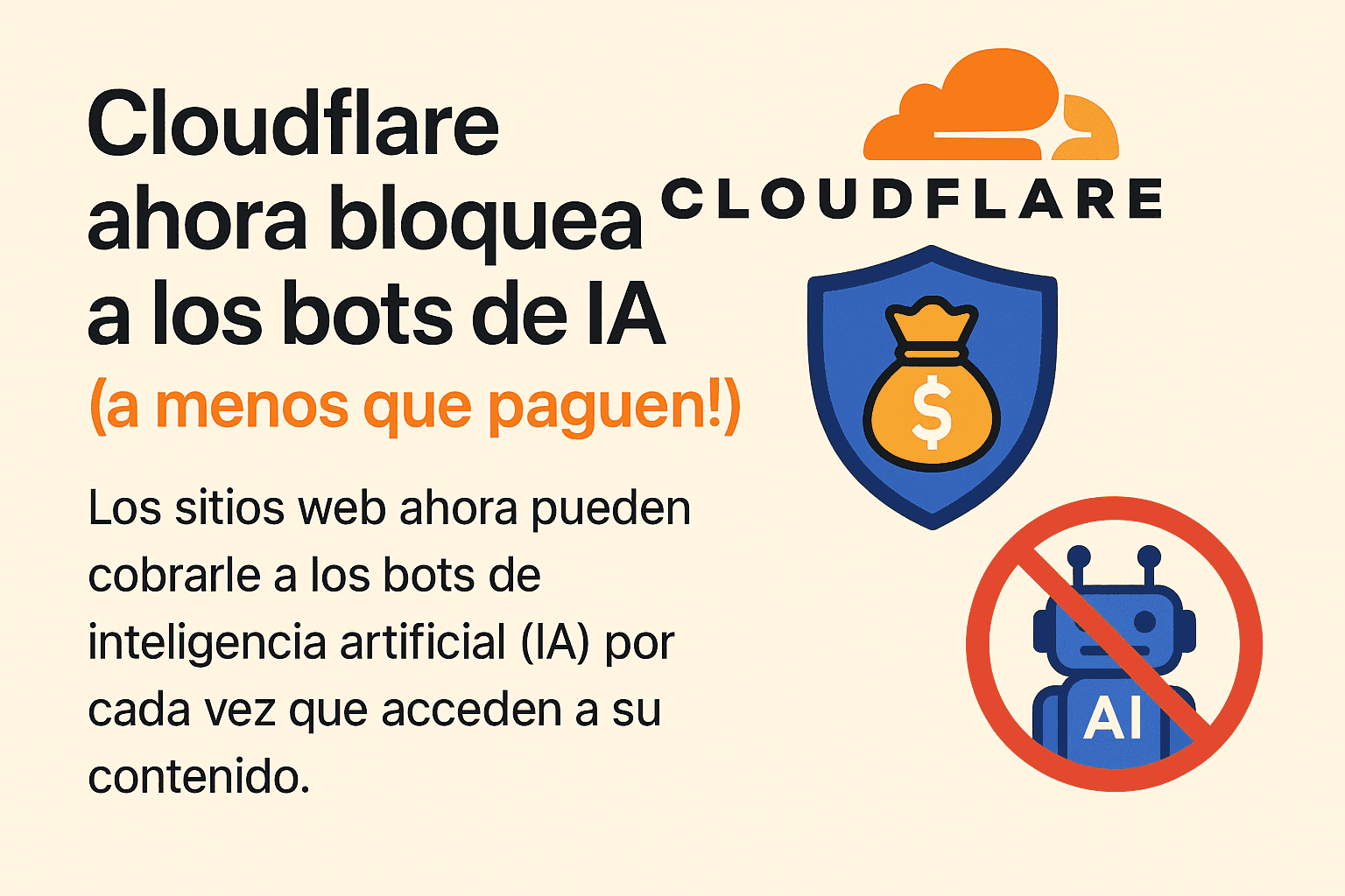 Cloudflare ahora bloquea a los bots de IA (¡a menos que paguen!)